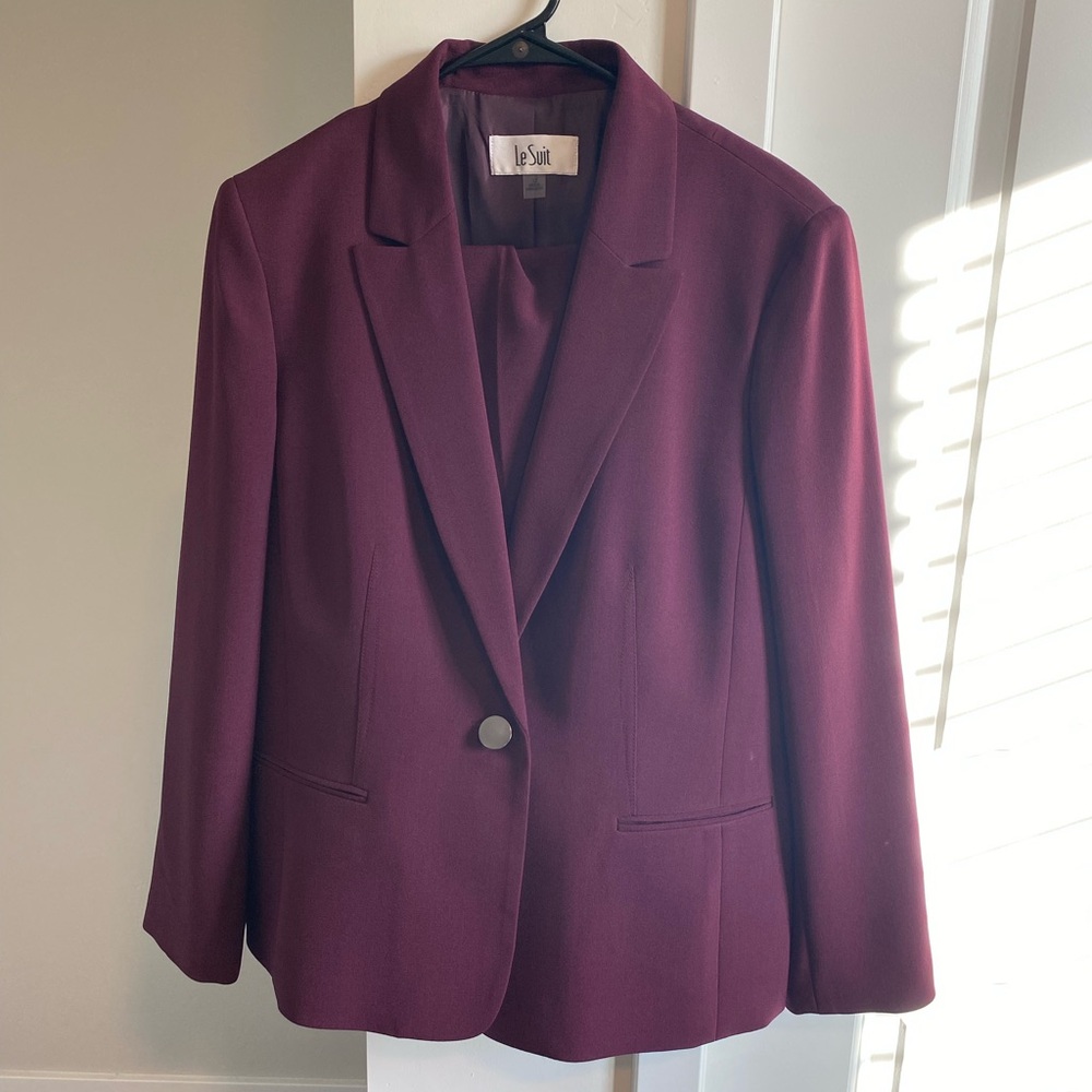 Le Suit Red Blazer Tailored Jacket